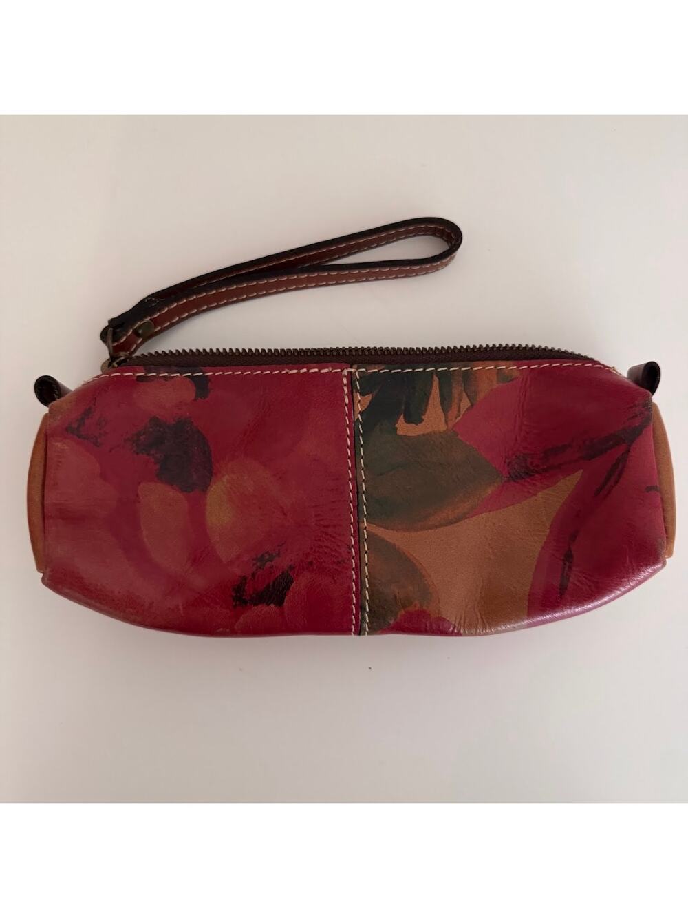 Patricia Nash Long Floral Leather Wristlet Travel Pouch